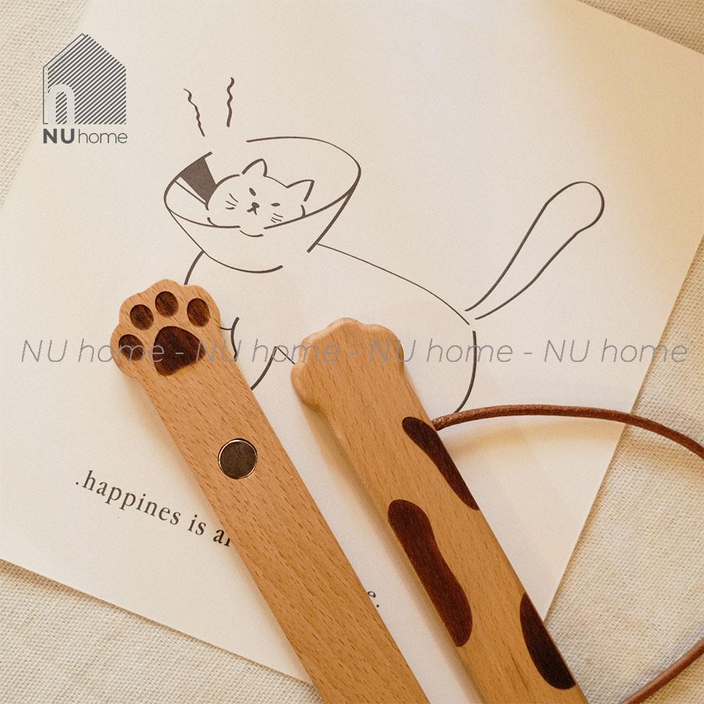 nuhome.vn | Khung kẹp tranh treo tường hình chân mèo - Gaku, khung kẹp tranh bằng gỗ thiết kế dễ thương