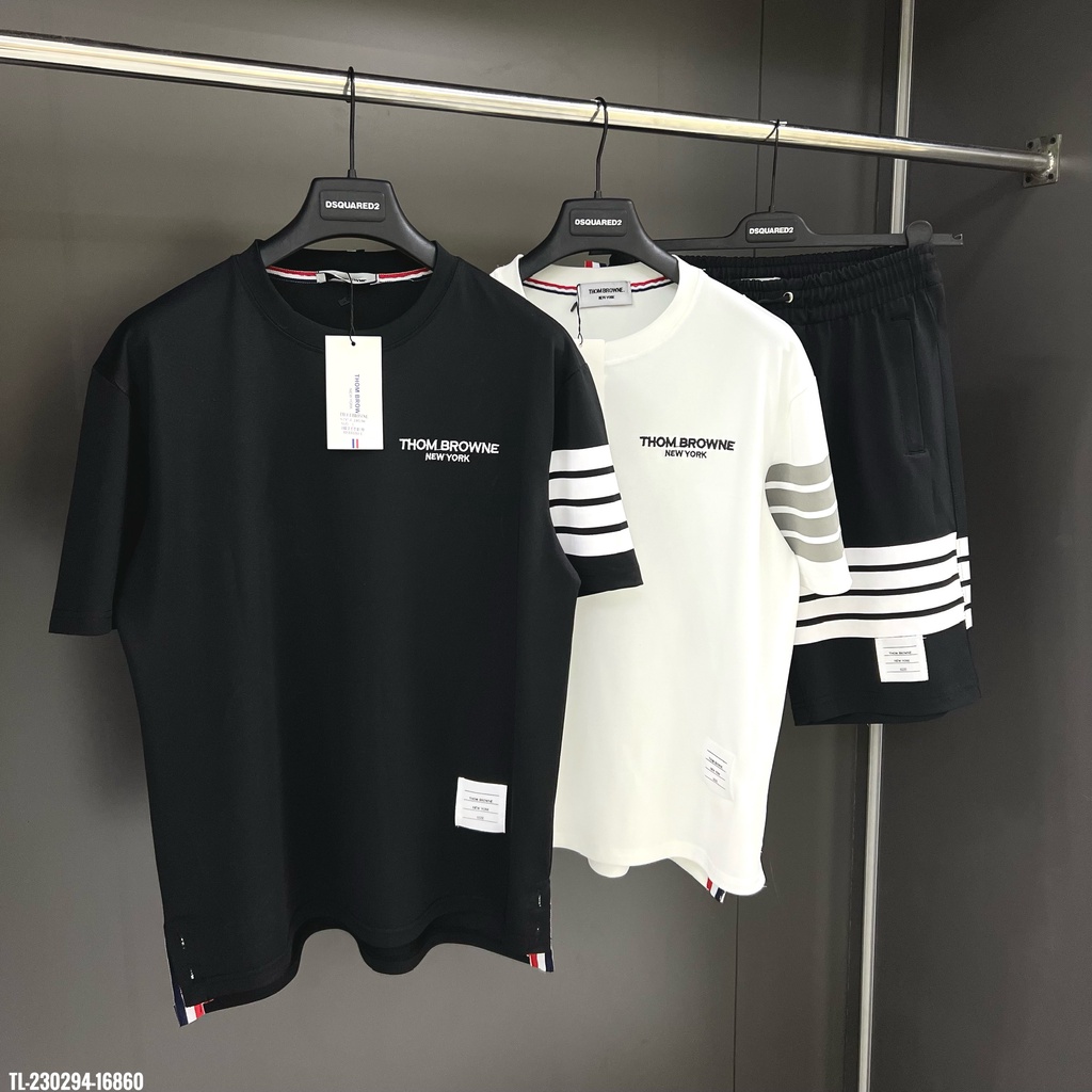 🔥Hot🔥Bộ Thom Browne sọc tay thiết kế hot trend Nam nữ New 2023