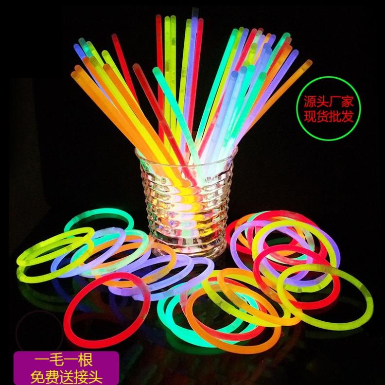 Que Phát Sáng Vòng Tay Phát Sáng Dạ Quang Nhiều Màu Sắc Ngẫu Nhiên Rực Rỡ Chơi Buổi Tối