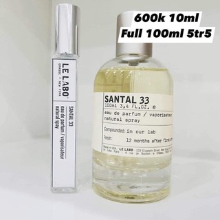 Nước hoa nam santal 33 chiết 10ml