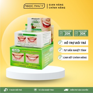 Kem Tẩy Trắng Răng Dừa Greenherb Herbal Clove Toothpaste Tặng Kèm Hủ Nhỏ (Hàng Chính Hãng)