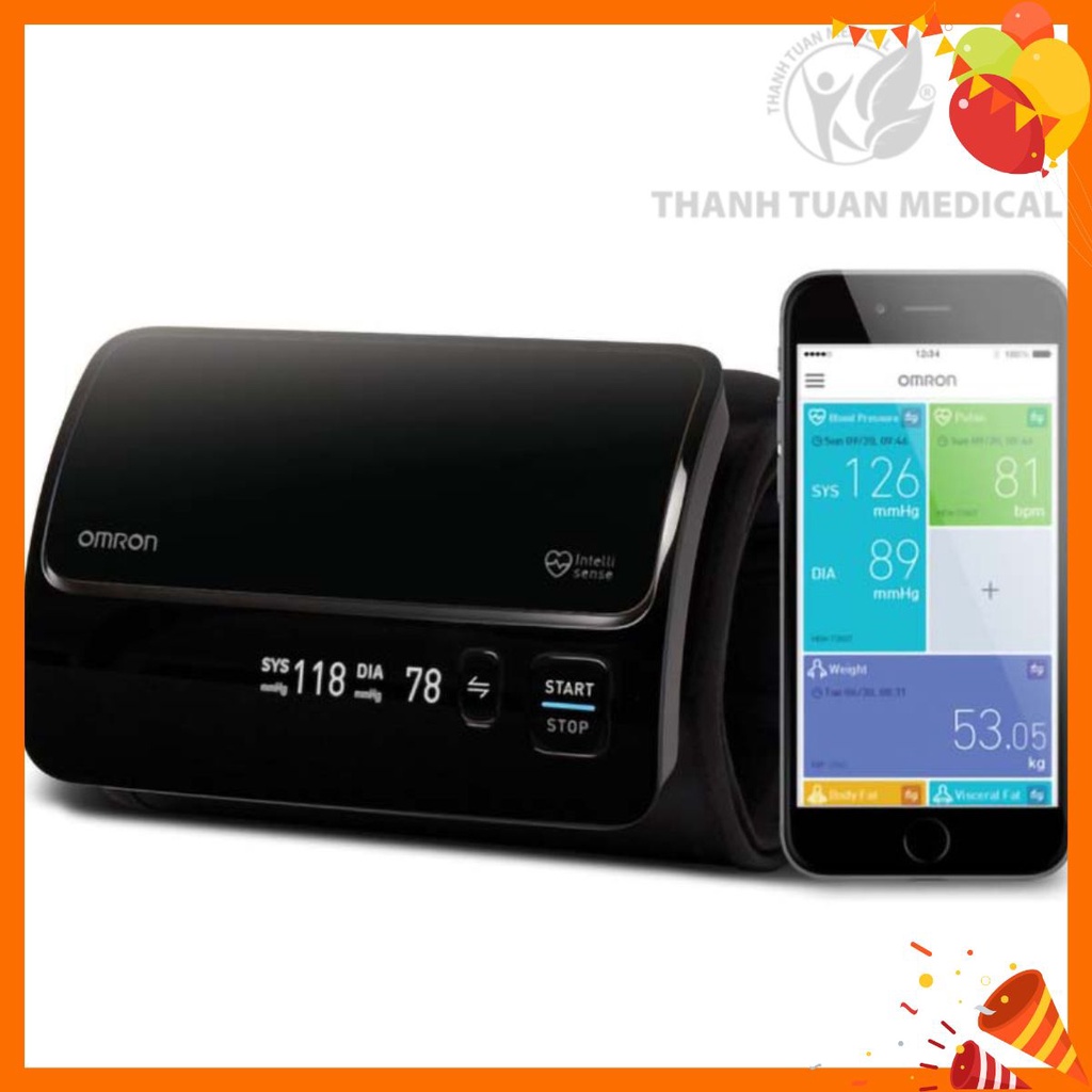Máy đo huyết áp không dây Omron Hem 7600T (Hem-7600T-Z) Siêu cao cấp mới nhất - Made in Japan - BH 5 năm