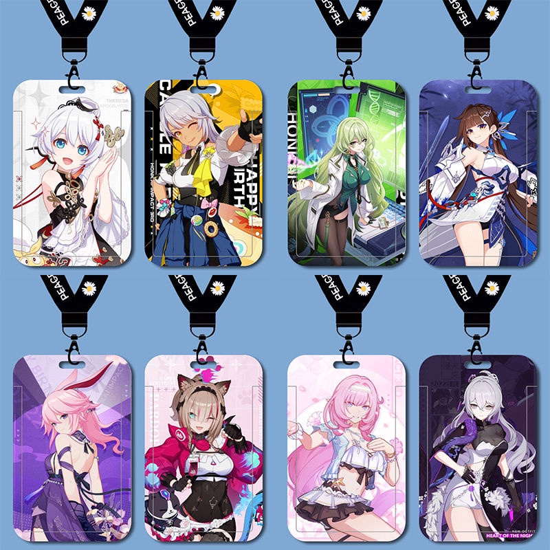 Honkai Impact 3 Elysia Bronia Fuhua Yaezakura student card holder campus card bus card meal card water card