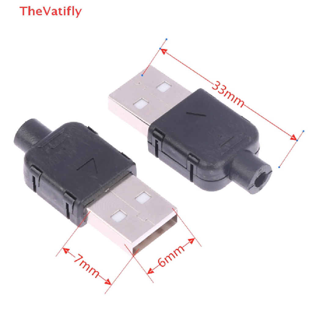 Set 10 Bộ Phích Cắm USB 2.0 4 Chấu Hình Chữ A Chuyên Dụng