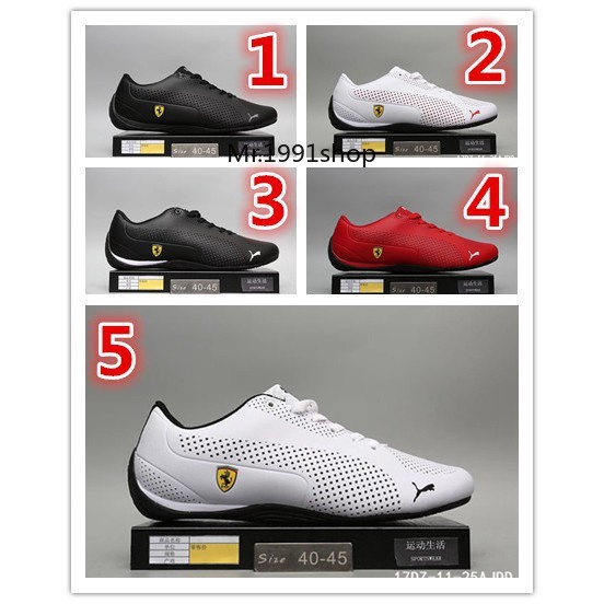 Giày Đua Xe Chính Hãng Puma Ferrari 2020 100% 5 Màu Đỏ Đen Trắng Cho Nam *! Đèn Led Trang Trí Xe Hơi Hfwaaa
