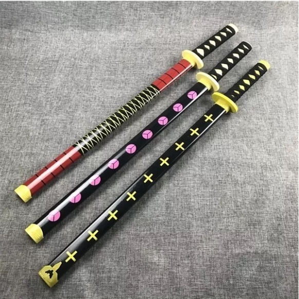 Đạo cụ cosplay mô hình kiếm gỗ katana zenitsu kimetsu no yaiba, zoro shusui onepiece. enma zoro