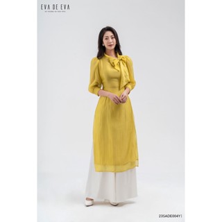 Áo dài cách tân nữ tay bồng cổ nơ Eva de Eva 23SADE004Y
