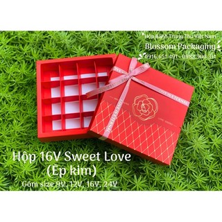 [Set 10] hộp đựng socola (chocolate) 16 viên (ko kèm thiệp)