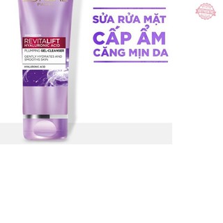 Sữa rửa mặt cấp ẩm và căng mịn Loreal Revitalift Hyaluronic acid 100ml