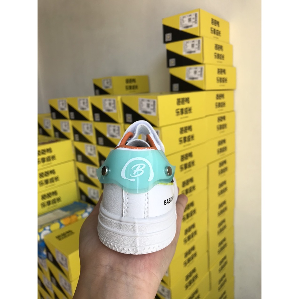 BABAYA Giày Bé Trai Bé Gái Trắng Cam 22129