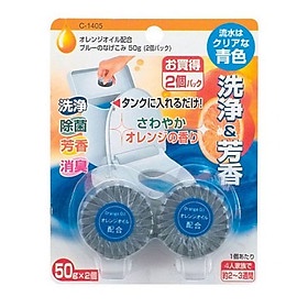 Viên thả tẩy bồn cầu siêu sạch Nhật Bản (hương cam) - vỉ 2 viên