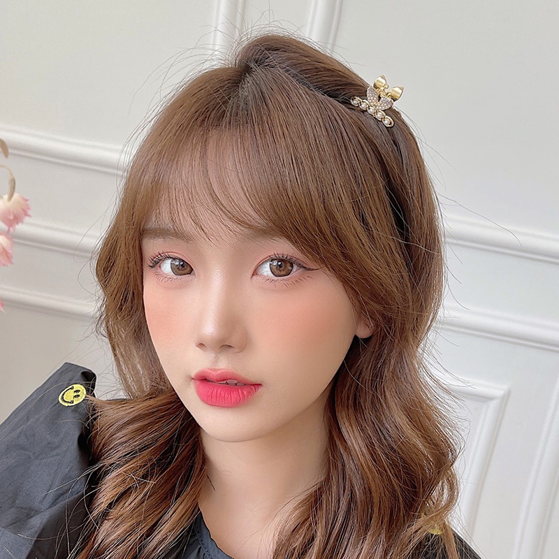 Set 2 Kẹp Tóc Đính Đá Và Ngọc Trai Thời Trang