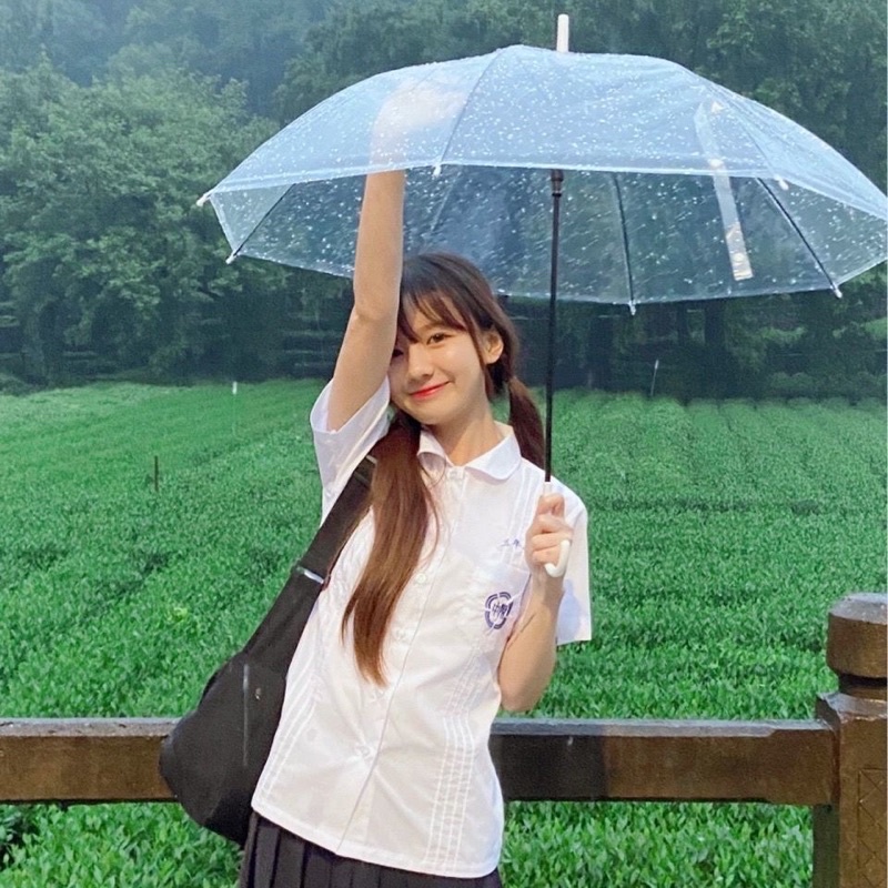 Ô dù trong suốt che mưa che nắng thời trang