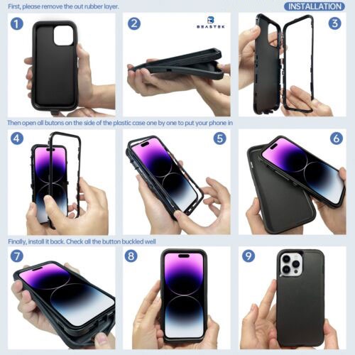 Ốp Điện Thoại Chống Sốc 3 Lớp Cho iPhone 14 Pro Max 13 12 11 Pro XR X XS Max 7 Plus / 8Plus