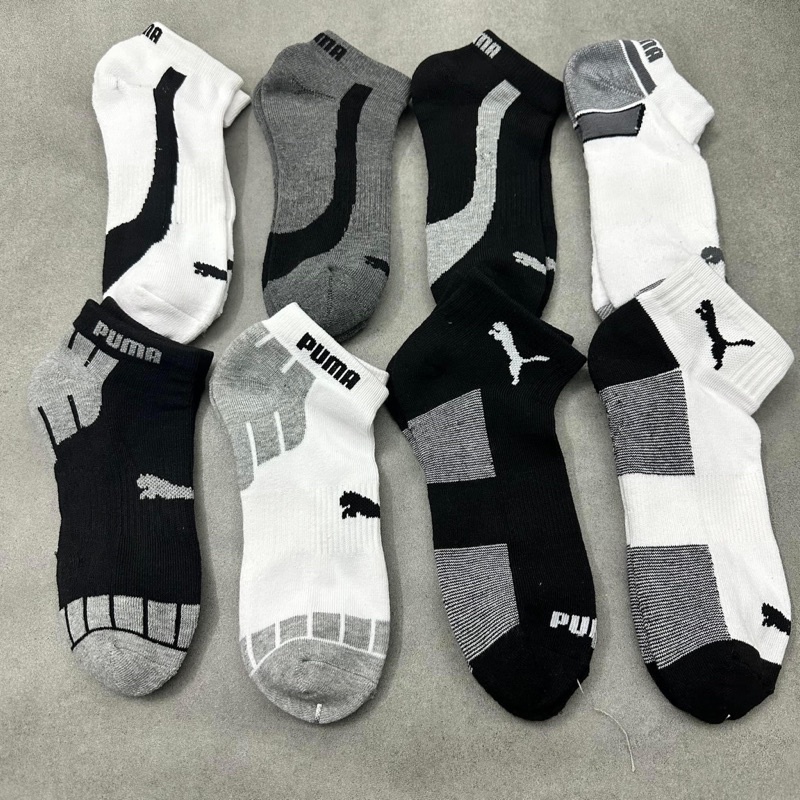Sét 10 đôi tất vớ Puma cổ ngắn nam nữ, bé lớn VNXK xuất dư siêu đẹp