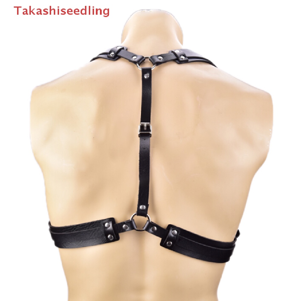 Đai Nịt Ngực Bằng Da Màu Đen Hóa Trang Punk Cho Nam