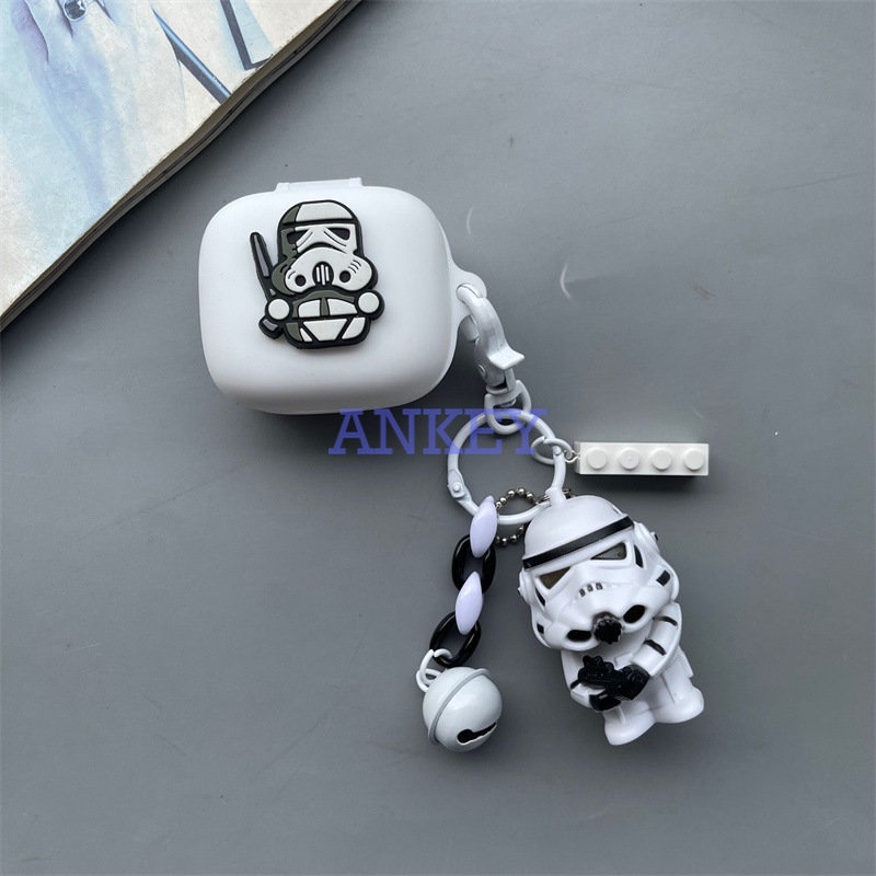 JBL Live Pro 2 / Free 2 / T280 TWS X2 / Wave Flex Cover Black Star Wars Earphone Silicone Case Earbuds Waterproof Shockproof Soft Protective Headphone Cover Headset Skin