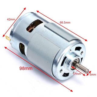 Motor 775 trục D, đường kính trục 5mm 12V 18000rpm dùng để chế thành máy cắt, mài, khoan