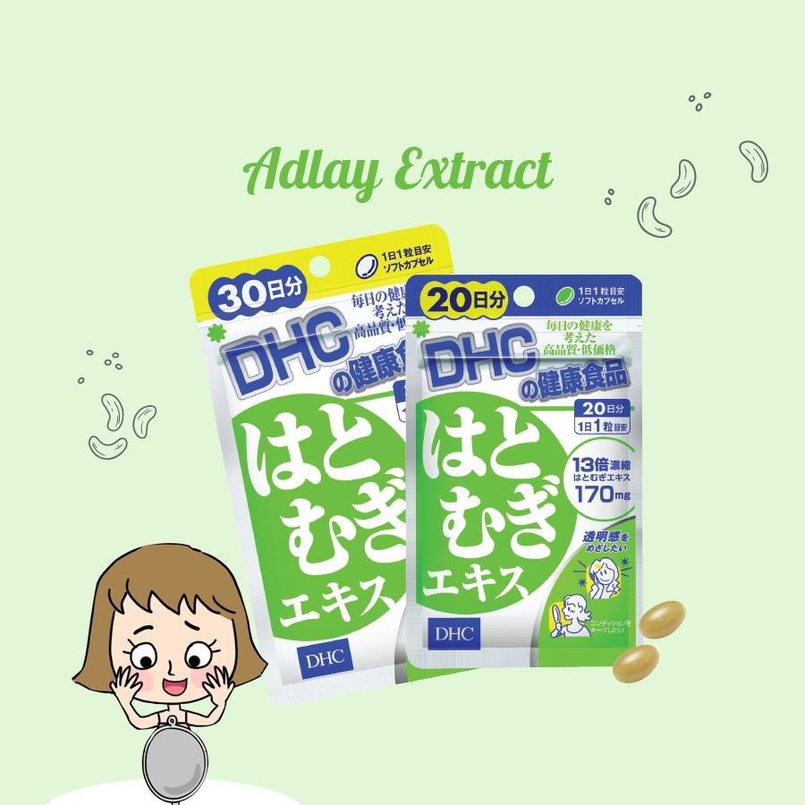 Viên Uống Sáng Da Khôi Phục Sức Sống Cho Làn Da DHC Adlay Extract  15 viên - 30 viên