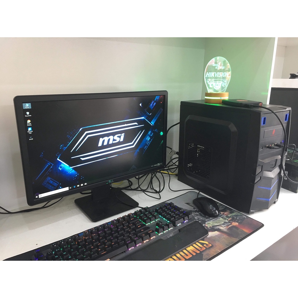Case máy tính chơi game cấu hình i3 - 3220 Ram 8 Card GTX 750 sử dụng văn phòng thiết kế chơi game cày coin chạy tool