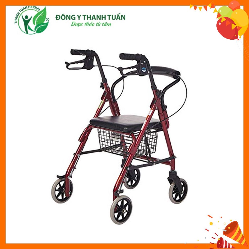 Xe Đẩy Tập Đi Lucass W-14 Dành Cho Người Già, Người Tai Biến Đi Lại Kém (Loại Có Ghế Ngồi, Phanh, Giỏ Đựng)