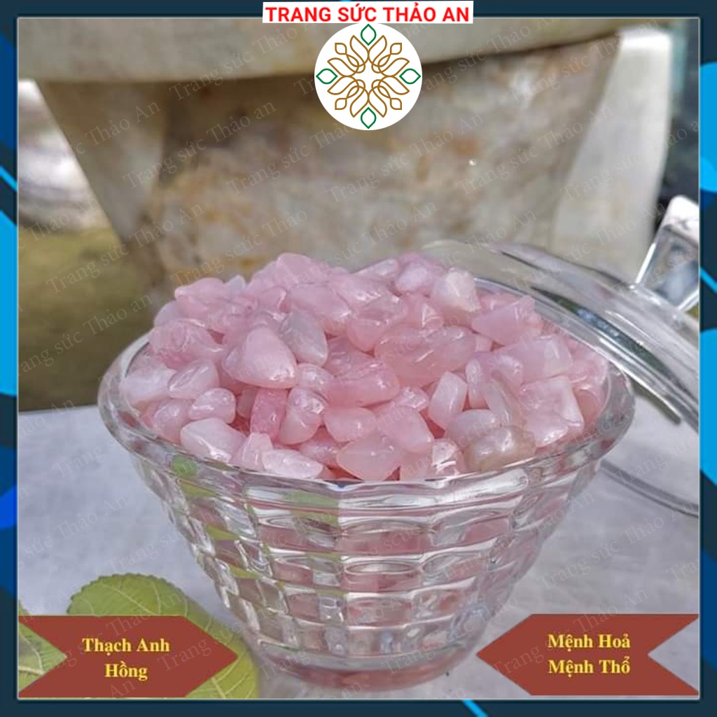 Đá Vụn Màu Hồng Dùng Để Trang Trí, Đá Vụn Tự Nhiên Đủ Size - 100gr