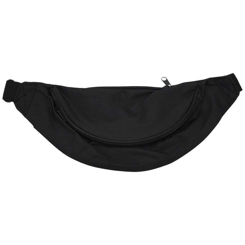 Túi Đeo Hông Unisex Có Khóa Kéo Tiện Dụng Đen