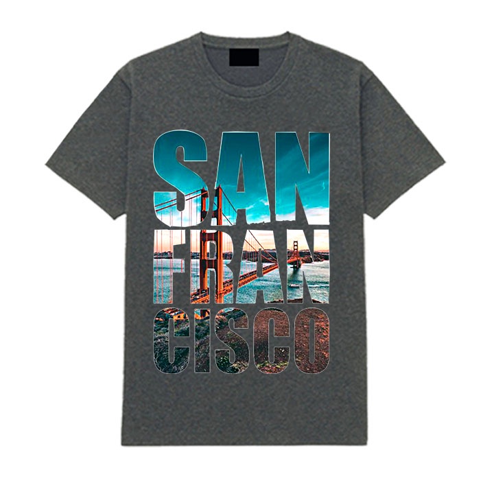 Áo Thun Nam Nữ Sanfancisco Vải Thun Cotton Mềm Mịn