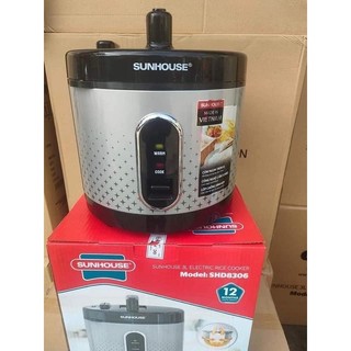Nồi cơm điện sunhouse shd8306, công suất 900w, dung tích 3 lít, lòng nồi phủ chống dính cao cấp, bảo hành 12 tháng