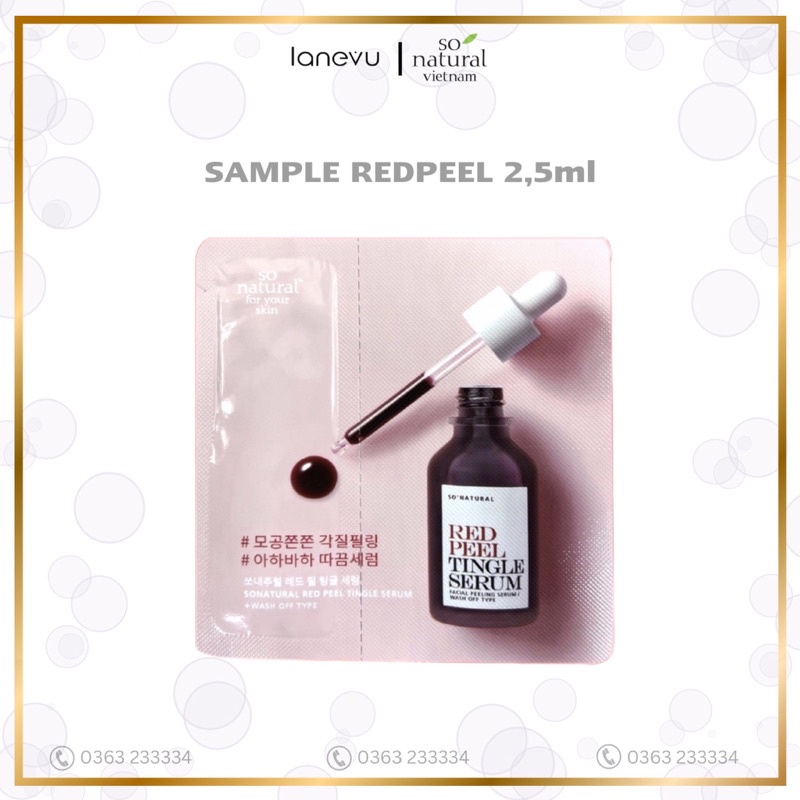 Gói Dùng Thử Tinh Chất Red Peel Tingle So’Natural dạng gói 2,5ml