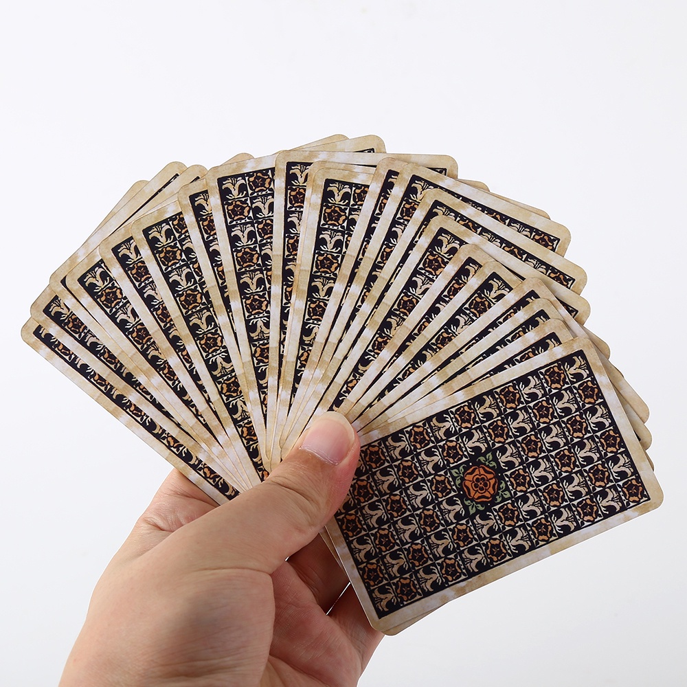 Bộ Bài Tarot Vintage Hộp Thiếc 78 Lá 98x58 Mm Tặng Đá Thanh Tẩy THA4