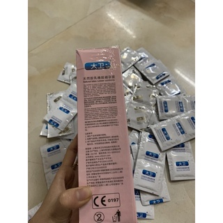 Bao cao su siêu mỏng BCS Đôi guốc Hộp 100 chiếc ôm khít nhiều nước bôi trơn kéo dài thời gian Men.69