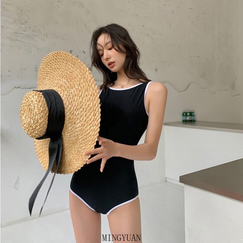 Đồ Bơi Nữ Một Mảnh Hở Lưng Màu Trơn Gợi Cảm