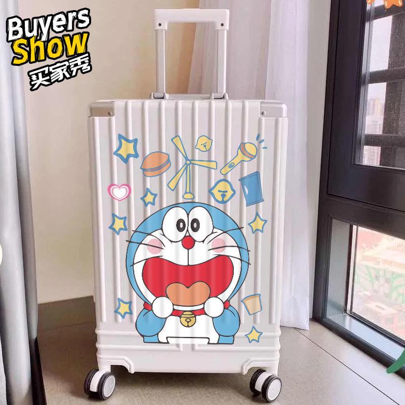 Nhãn Dán Trang Trí Va Li Hình Mèo Doraemon Dễ Thương Chống Thấm Nước