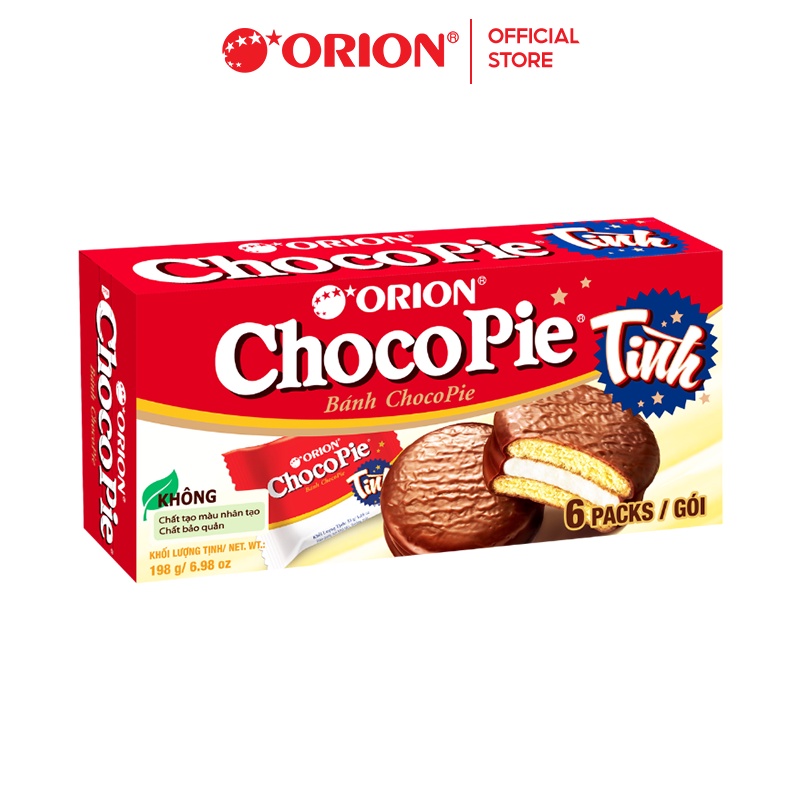 Hộp 6 gói bánh Orion ChocoPie Tình vị truyền thống (198G)