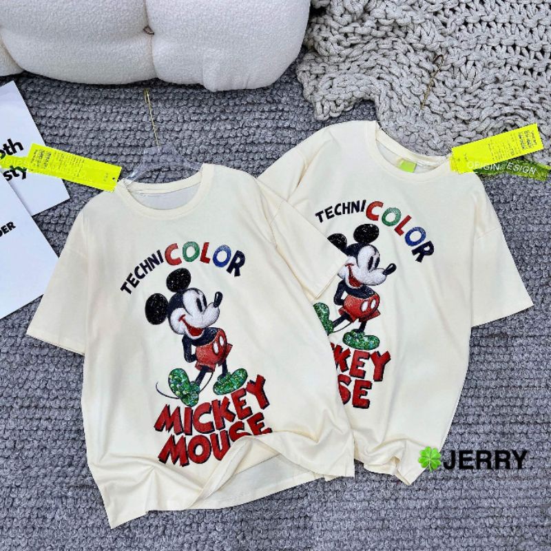 Áo phông chuột mickey thêu cườm hàng QCL1