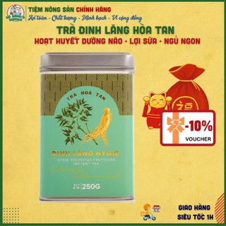 Trà Đinh Lăng Hòa Tan Hỗ Trợ Tăng Tuần Hoàn Não Trà HYGIE&PANACEE Hộp  250g