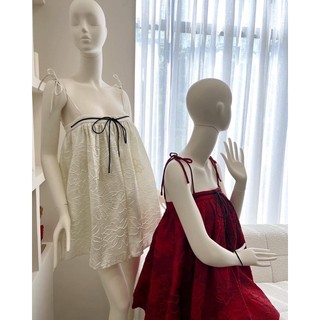 đầm babydoll suông gấm