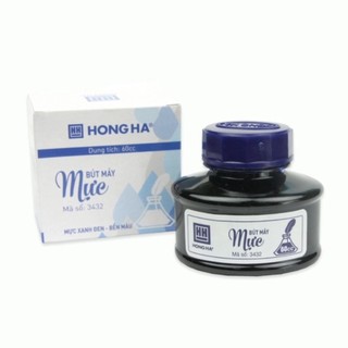 Mực bút máy hồng hà 3432 - mực xanh đen