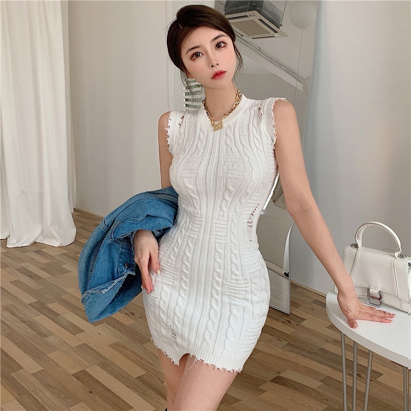 Đầm Ngắn Dệt Kim Ôm Dáng Phong Cách Thời Trang Mùa Hè Mới 2021