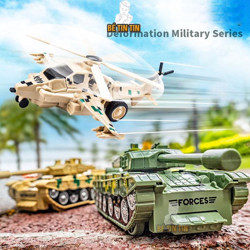 Combo Đồ chơi xe tăng máy bay biến hình, Ô tô, Xe tăng biến hình, ô tô tự động và Đồ chơi Ô tô điện địa hình có đèn