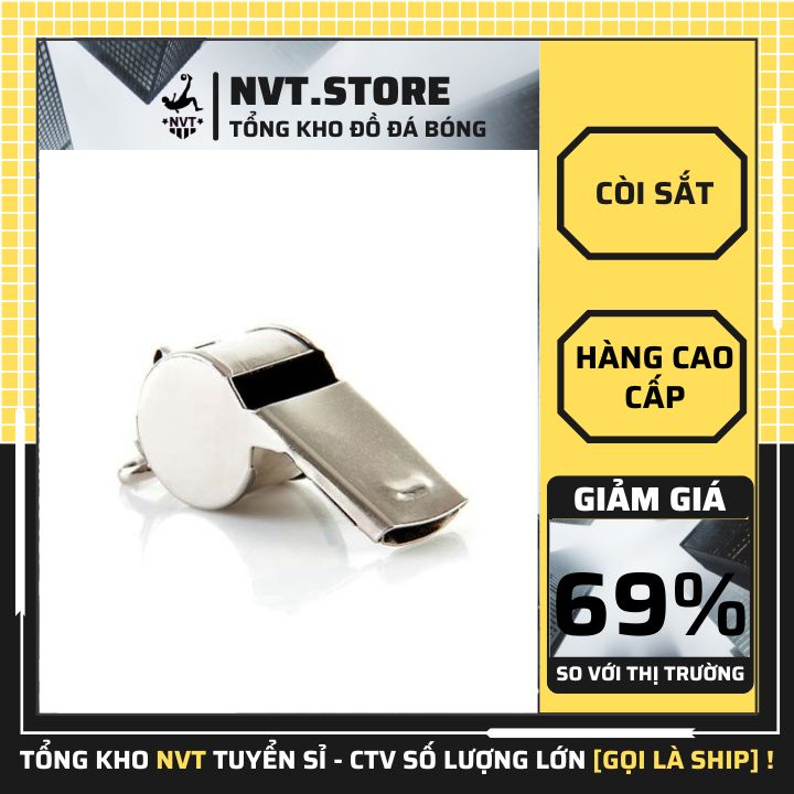Còi thể thao bóng đá trọng tài cao cấp, còi sắt không gỉ dành cho mọi lứa tuổi giá rẻ - NVT.store.vn