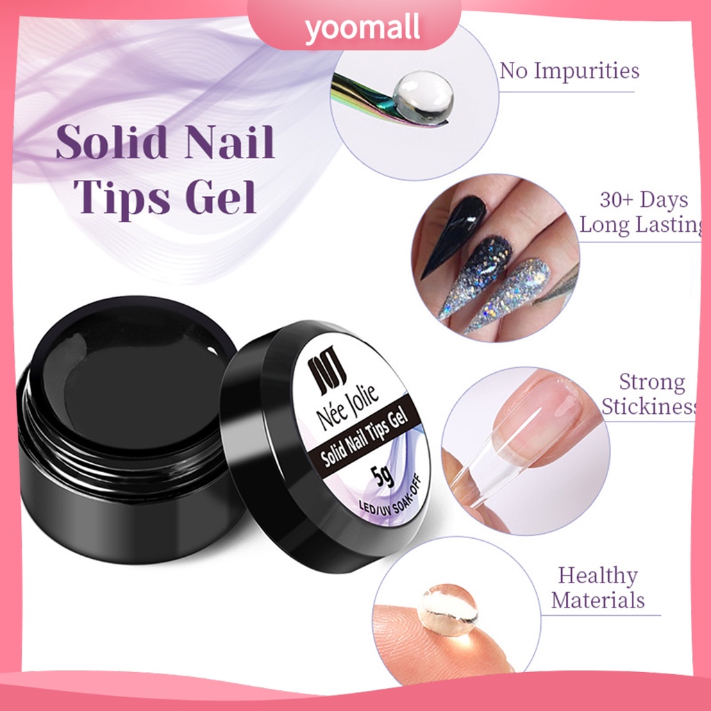 Keo Dán Gel UV Trong Suốt 5g Trang Trí Móng Tay