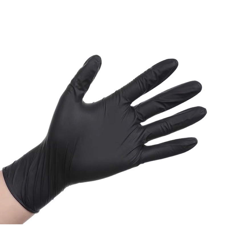 Găng Tay Giảm Béo Không Bột Hộp 100 Chiếc Bao Tay Đen,Găng Tay Cao Su Đen , Salon Tóc Spa Phun Xăm,Thẩm Mỹ
