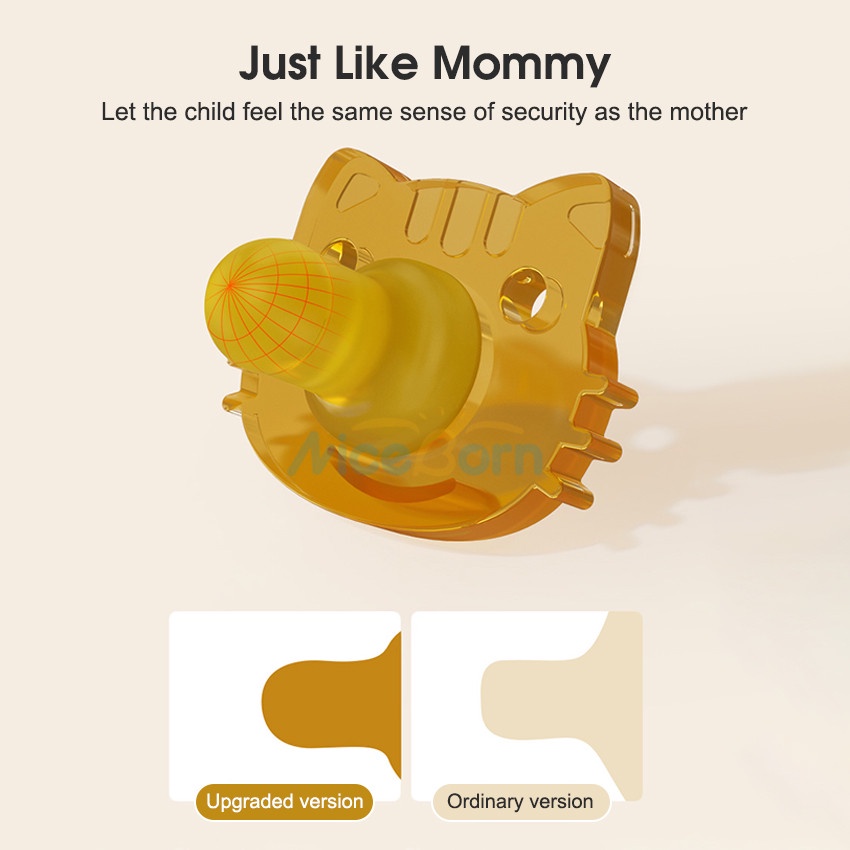 Niceborn Núm Ti Giả Ngậm Mọc Răng Bằng Silicon Mềm Kèm Hộp Đựng Kẹp Tiện Dụng Cho Bé Sơ Sinh