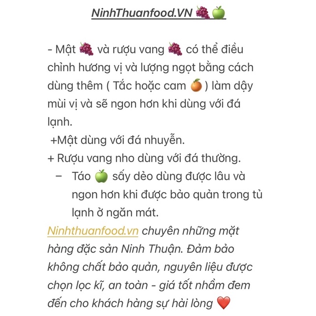 Nước nho lên men tự nhiên Đặc sản Ninh Thuận - Ninhthuanfood.vn