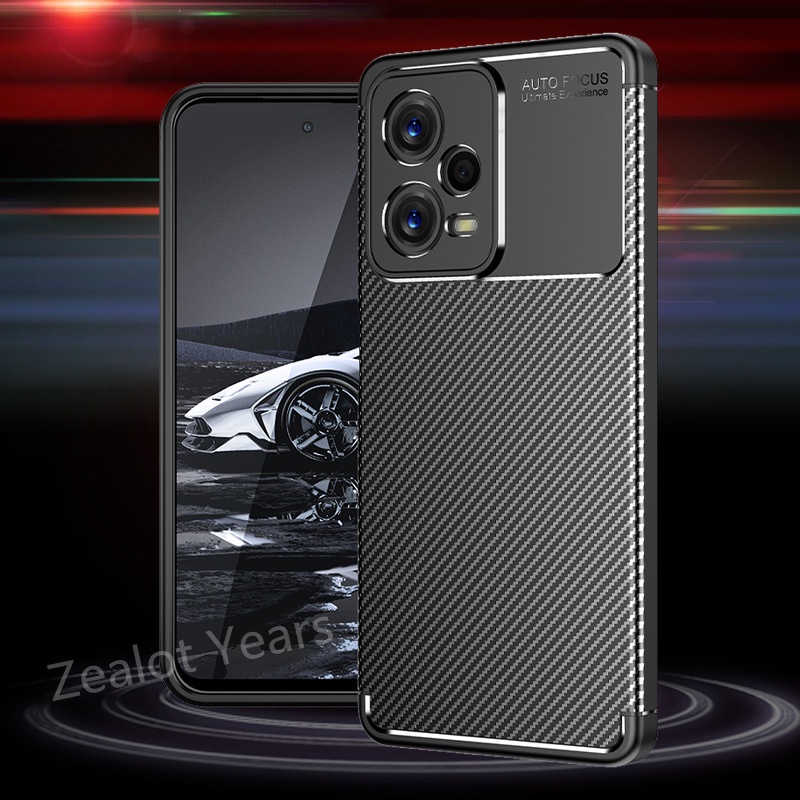 Ốp Điện Thoại Silicon Sợi Carbon Cho Xiaomi Redmi Note 12 Pro Plus 5G 12Pro 2022 Note12 Note12Pro 12Pro +