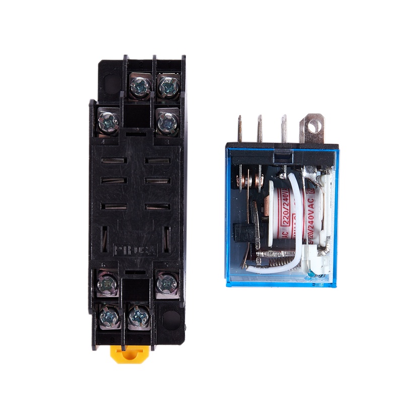 LY2NJ HH62P-L JQX-13F 220V AC Coil DPDT Power Relay 8 Pin w PTF08A Ổ cắm touchtouch.vn