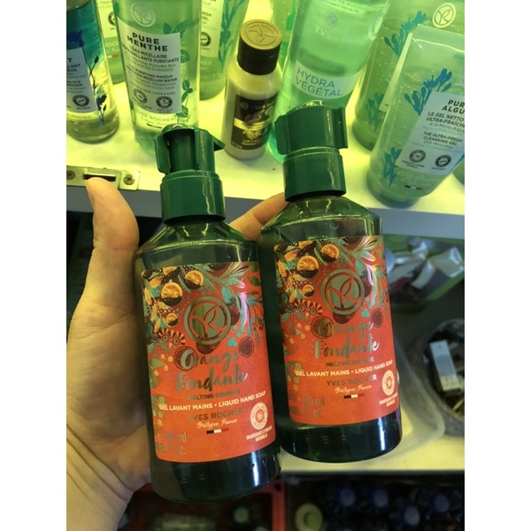 Nước Rửa Tay Yves Rocher dạng Gel hương Cam Sôcôla Hand Liquid Soap Melting Orange 190ML