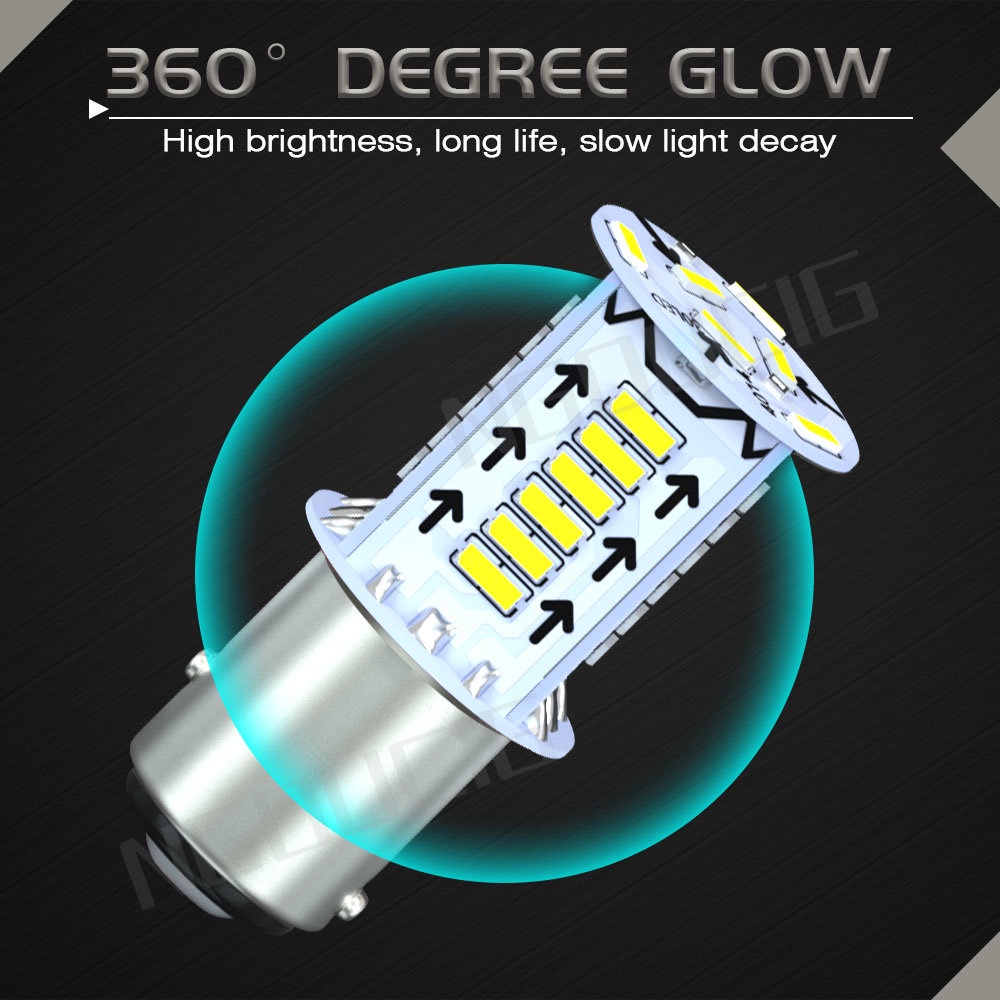 Đèn LED Tín Hiệu 1157 BAY15D P21 / 5W Gắn Đuôi Xe Mô Tô